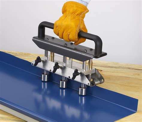 sheet metal edge forming tool|handheld sheet metal edge roller.